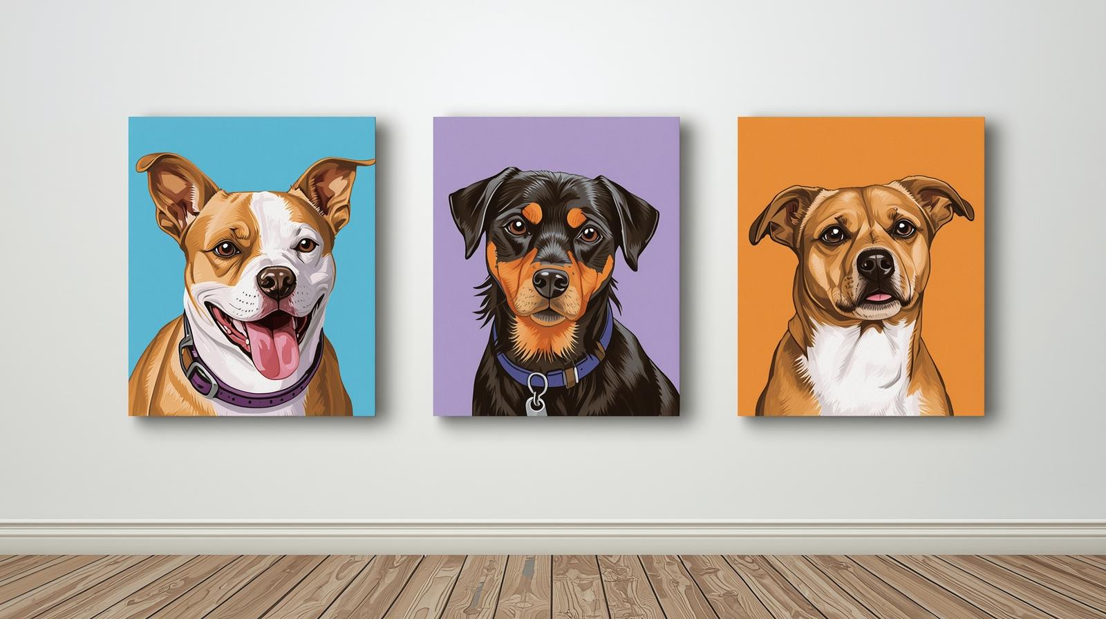 Портрет питомца на холсте